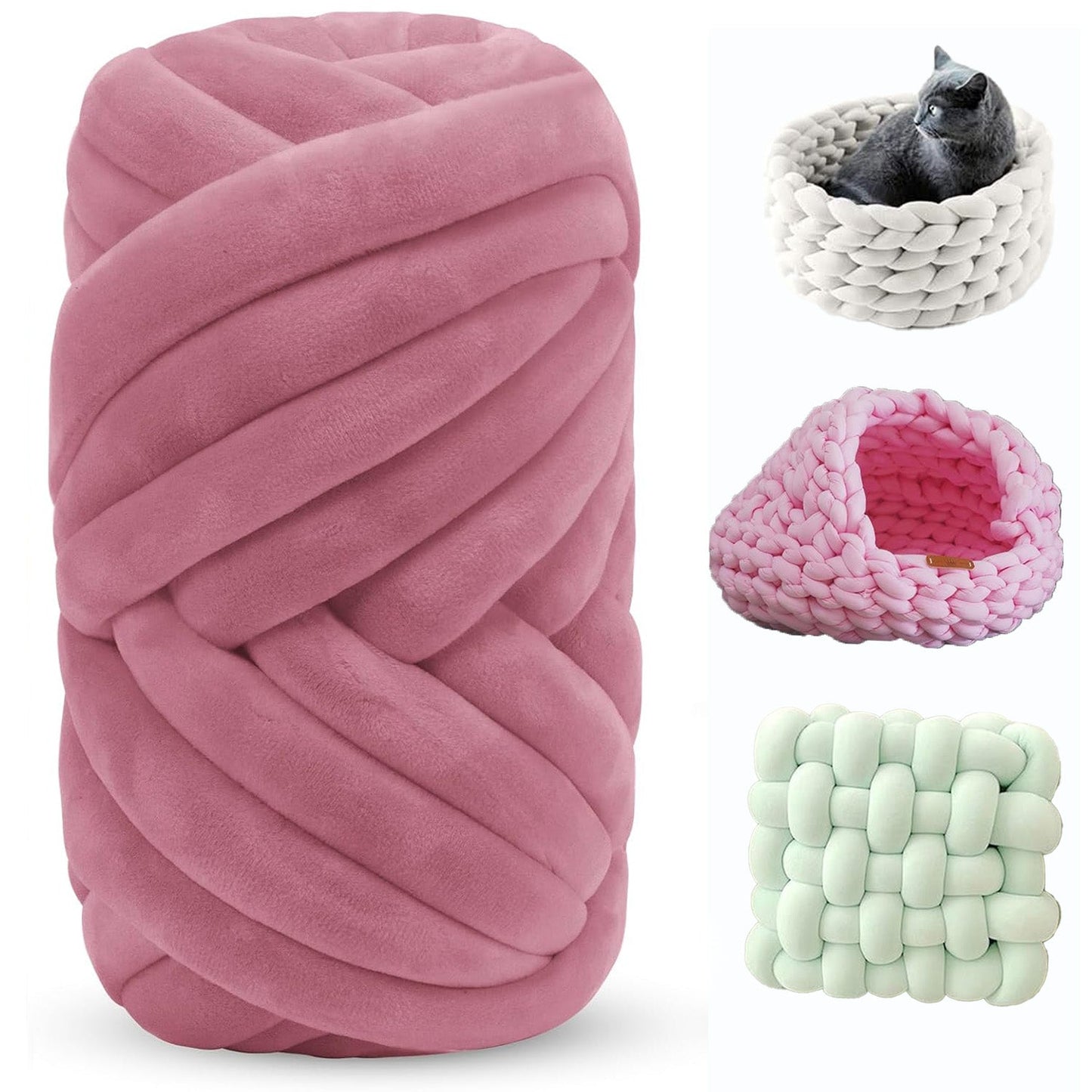 Fil à tricoter doux et jumbo – Fil épais pour couvertures et coussins