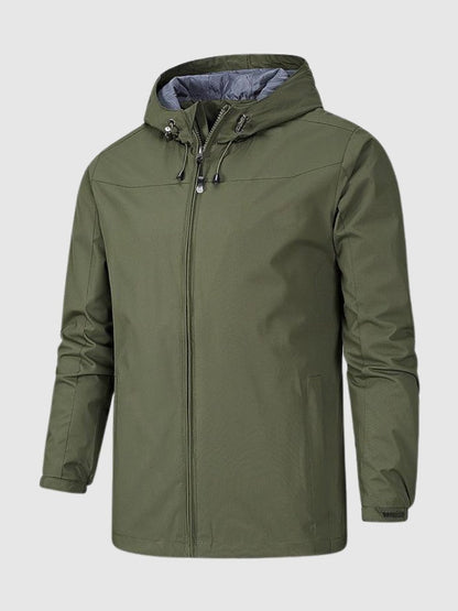 Windbreaker-Jacke - Herren Kapuzenjacke für den Außenbereich, wasserdicht