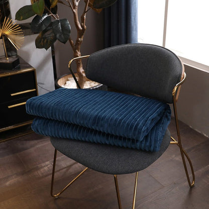 Coral Velvet Sofa Bed Blanket for Home & Travel, Soft Nap Throw