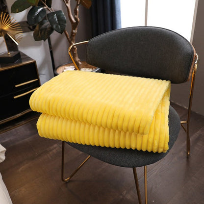 Coral Velvet Sofa Bed Blanket for Home & Travel, Soft Nap Throw