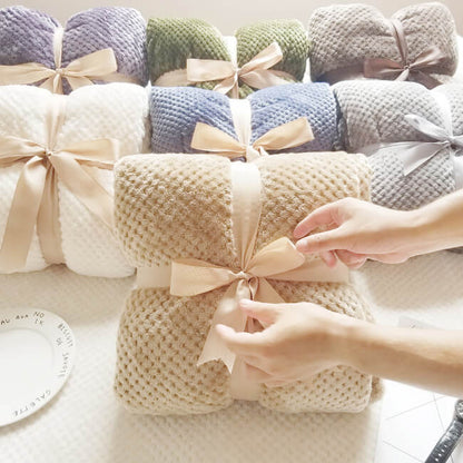 Plaid en flanelle de coton doux pour un confort douillet à la maison