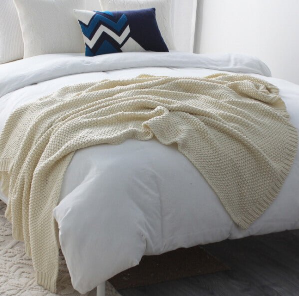 Plaid en tricot de coton doux pour une décoration intérieure confortable