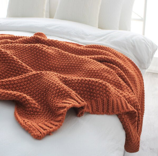 Plaid en tricot de coton doux pour une décoration intérieure confortable