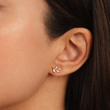 Viola - Crystal Leaf Stud Earrings — bringing modern charm to your space.