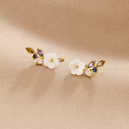 Zaina - Crystal Blossom Earrings — crafted for everyday quality.