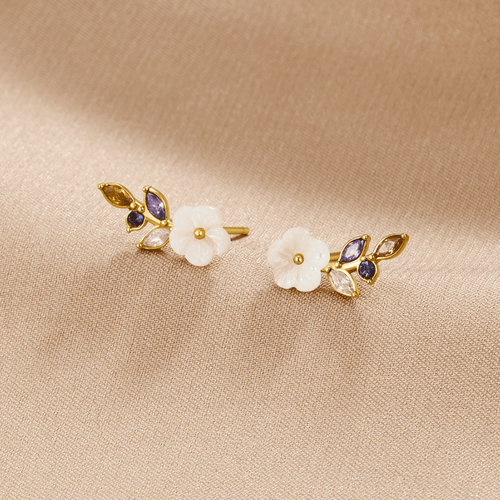 Zaina - Crystal Blossom Earrings — crafted for everyday quality.
