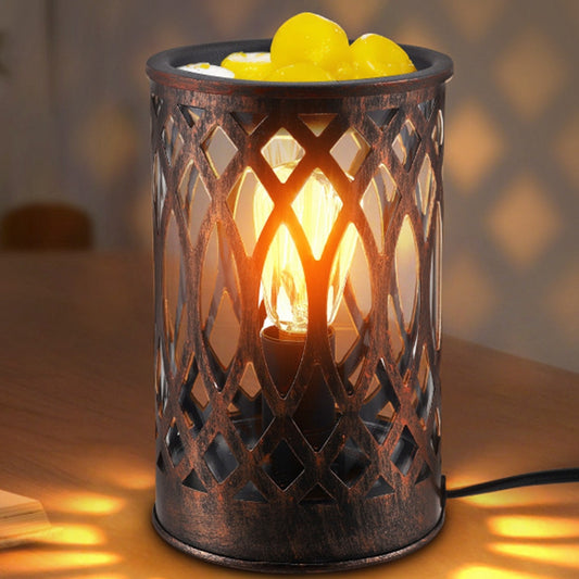 Wax Melt Warmer with Timer, Adjustable Brightness Aroma Lamp, Vintage Design Essential Oil Burner for Home Decor & Gifts