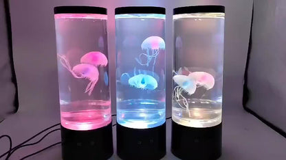 Colorful LED Lava Lamp with Jellyfish Effect - USB Table Light