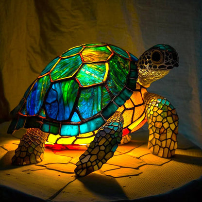 Stained Glass Animal Table Lamp – Decorative Lighting for Home