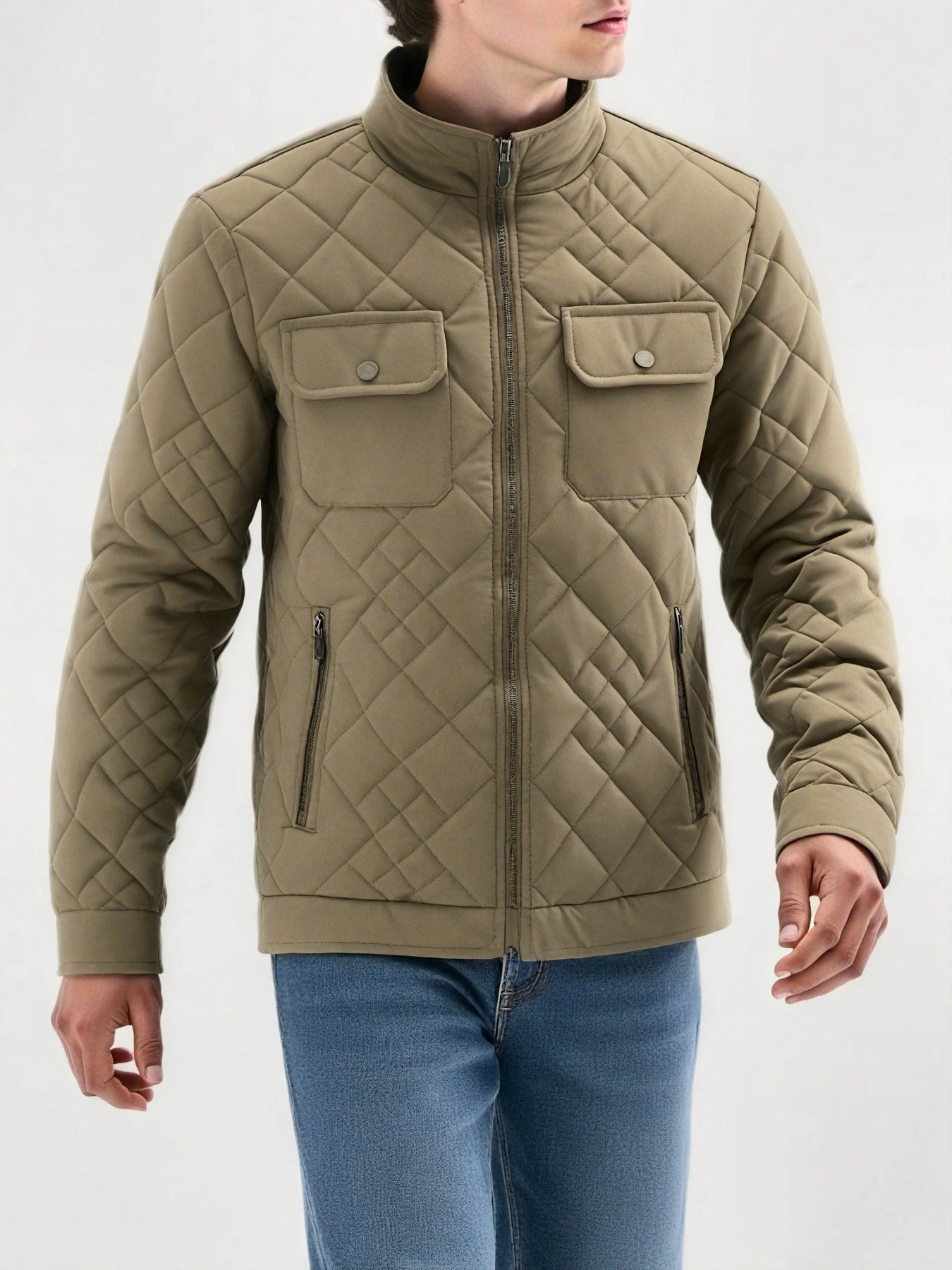 Veste d'extérieur à fermeture éclair intégrale pour hommes – Robuste et chaude pour les hommes mouillés