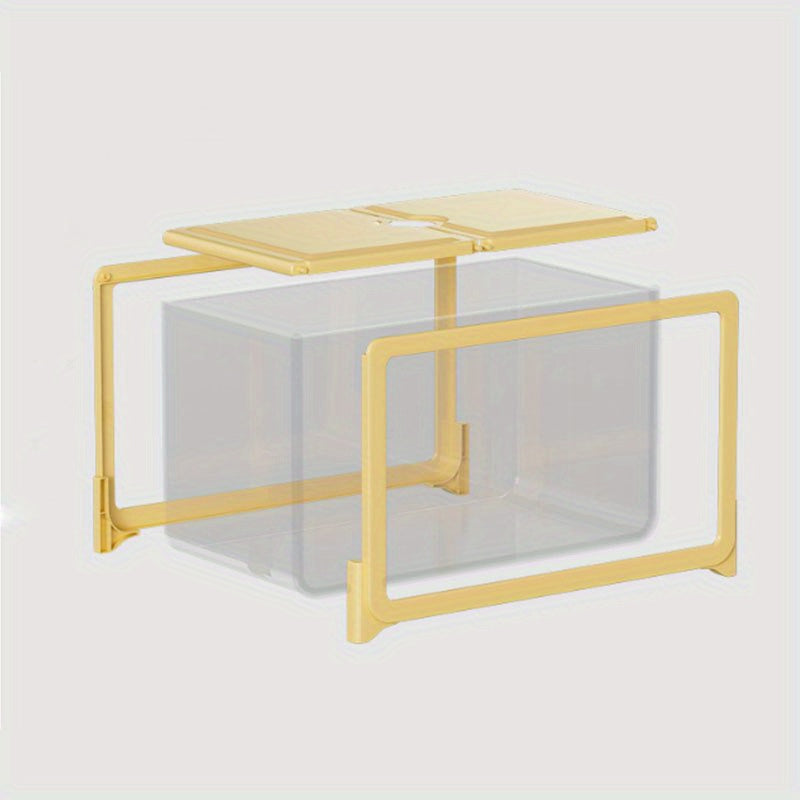 Clear Rectangular Fish Tank with Fake Plants - Acrylic Aquarium for Goldfish & Small Pets, Perfect for Home or Office Decor