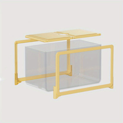 Clear Rectangular Fish Tank with Fake Plants - Acrylic Aquarium for Goldfish & Small Pets, Perfect for Home or Office Decor