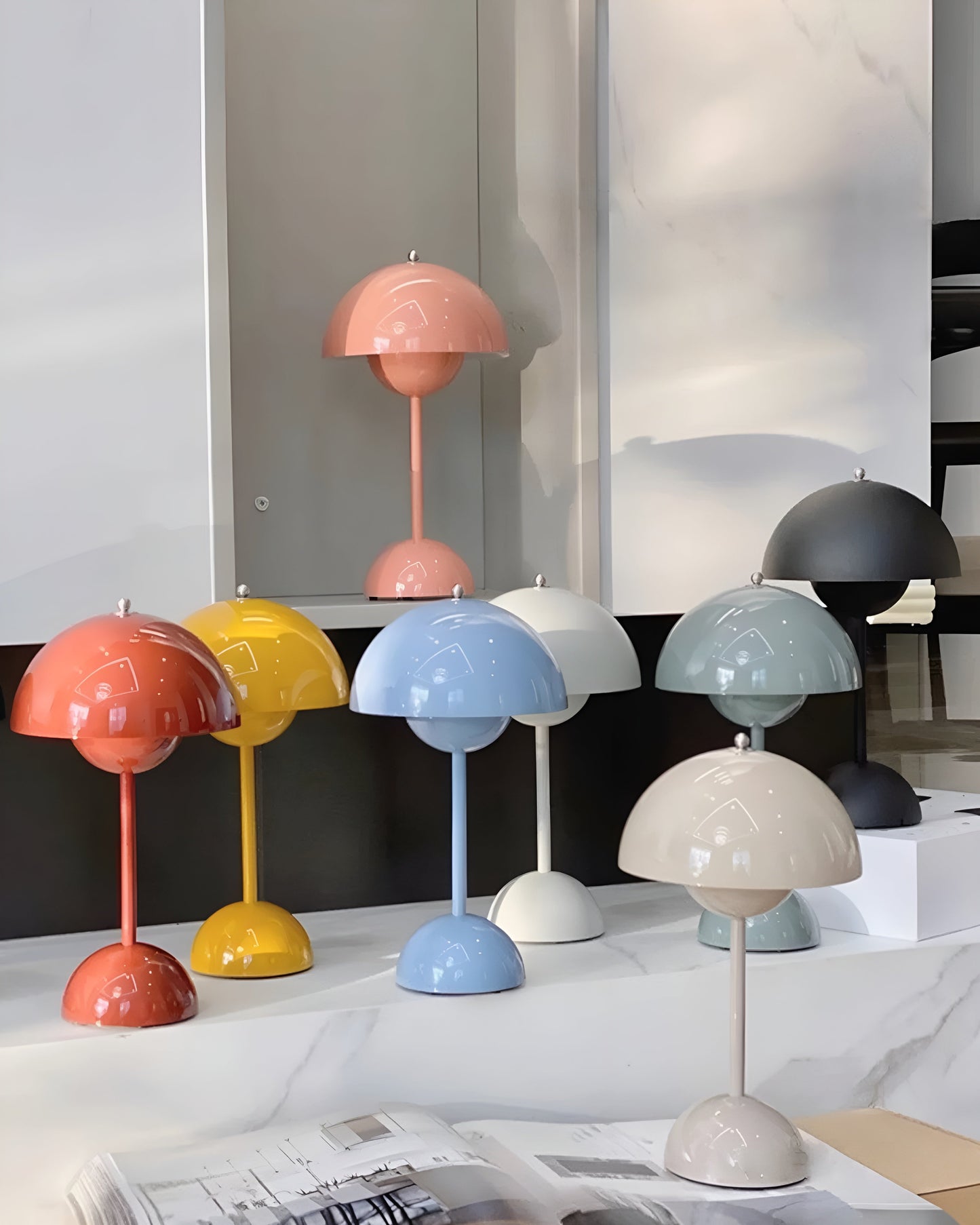 Lampe de table LED scandinave à intensité variable et à économie d'énergie pour la décoration intérieure