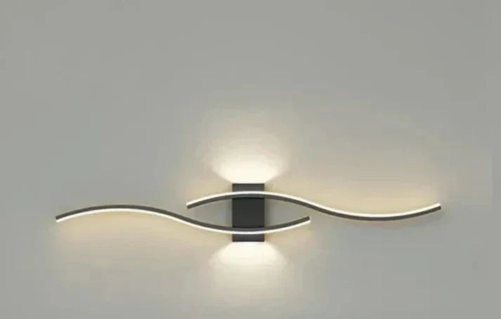 Lumivora Wave LED Wandleuchte | Modernes Wellen-Design | Energieeffizient & Stilvoll | 60×15 cm | Warmes, Blendfreies Licht