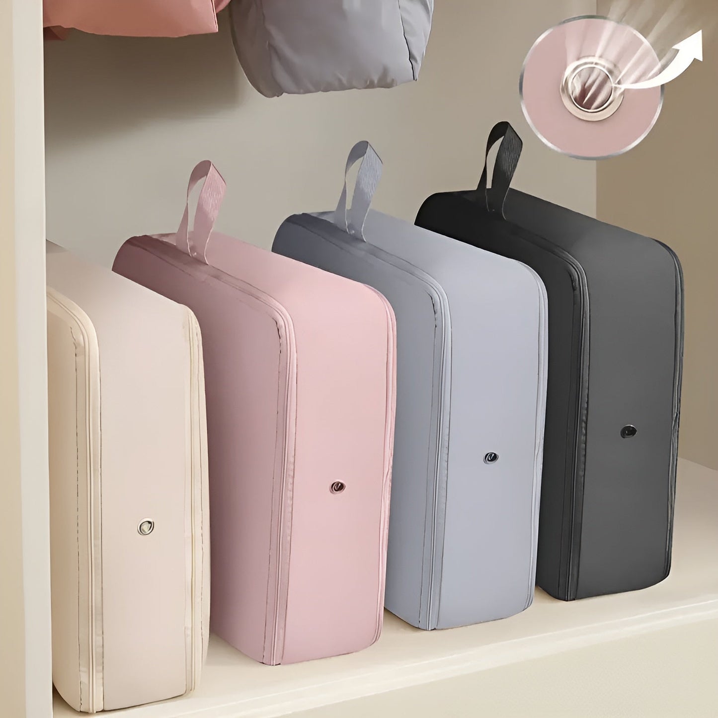 Vacuum Compression Storage Bags for Clothes, Space Saver, 6-Pack