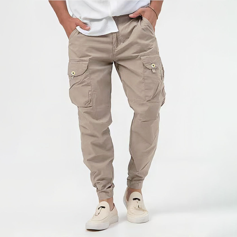 Pantalons cargo pour hommes avec poches cargo et poches élastiques