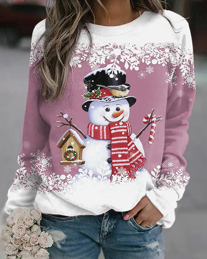 Sweat-shirt Snowman Kerst Femme | Zachte Voel et Feestelijke Winterstijl
