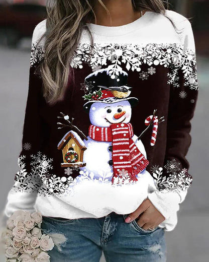 Sweat-shirt Snowman Kerst Femme | Zachte Voel et Feestelijke Winterstijl