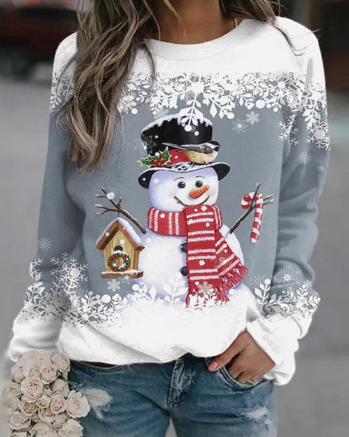 Sweat-shirt Snowman Kerst Femme | Zachte Voel et Feestelijke Winterstijl
