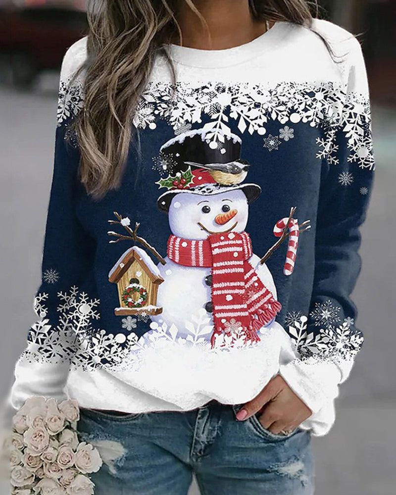 Sweat-shirt Snowman Kerst Femme | Zachte Voel et Feestelijke Winterstijl
