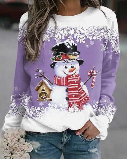 Sweat-shirt Snowman Kerst Femme | Zachte Voel et Feestelijke Winterstijl