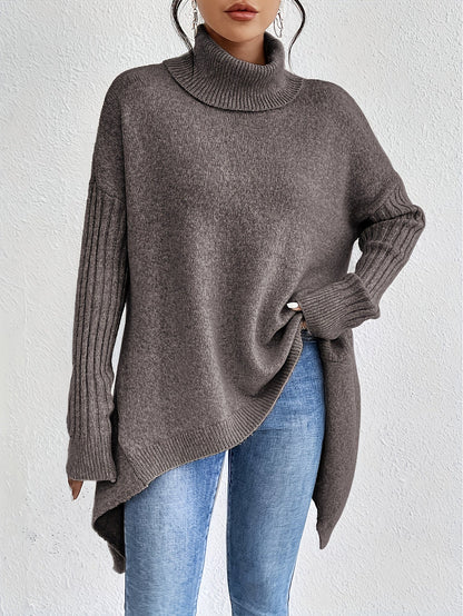 Pull Rollkragen pour femme | Passform surdimensionné avec moderne hohen Kragen