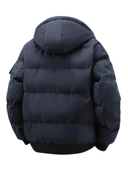 Veste d'hiver pour hommes avec capuche – Veste robuste et longue pour les températures plus humides