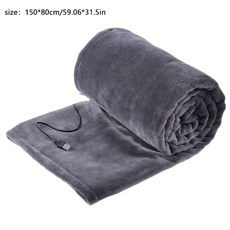 Elektrische Deken USB-Aangedreven Verwarmde Plaid - 3 Warmte-instellingen, Zachte Flanel