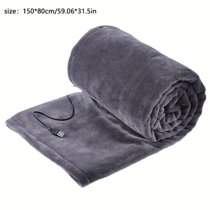 Elektrische Deken USB-Aangedreven Verwarmde Plaid - 3 Warmte-instellingen, Zachte Flanel