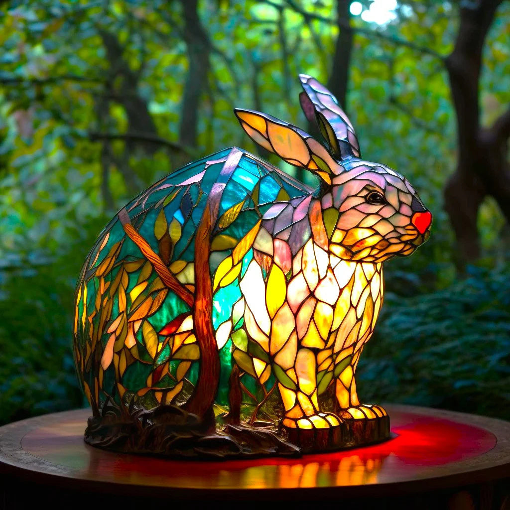 Stained Glass Animal Table Lamp – Decorative Lighting for Home