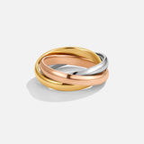 Soraya - Three Toned Loop Ring — made with care and attention to detail.