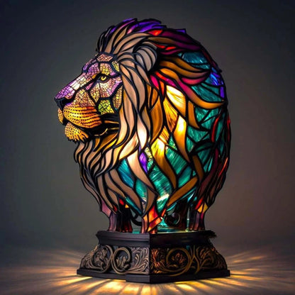Stained Glass Animal Table Lamp – Decorative Lighting for Home