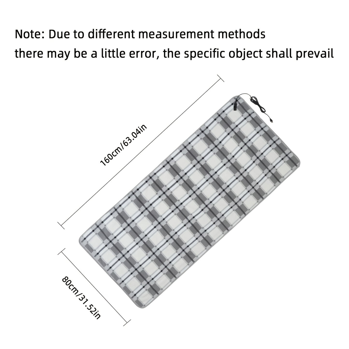 Protections électriques avec réglage de température, tapis chauffant USB, 5 réglages de température