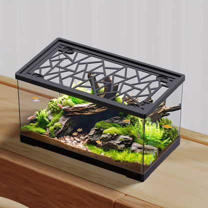 5-Gallon Fish Tank with Lid for Home & Office, Ideal for Turtles, Shrimp, Goldfish, Frogs