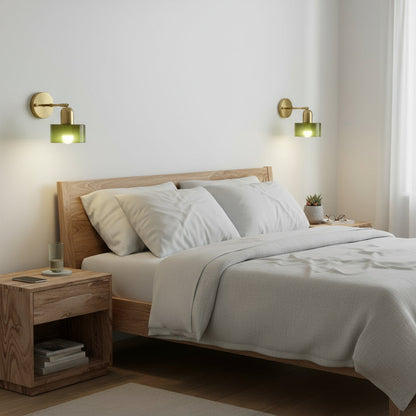 Bunte Glas Bauhaus Wandleuchte