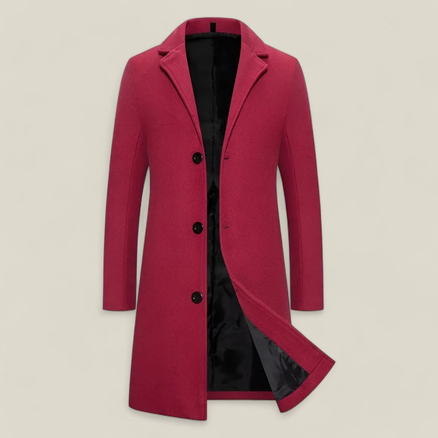 Kirk | Langer Baumwollmantel – Manteau décontracté plus élégant pour l'étiquette et le manteau formel