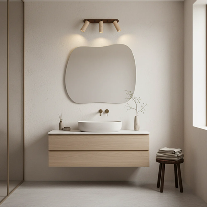 Drehbare Wandleuchte aus Travertin