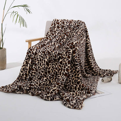 Couverture douce en fausse fourrure polaire - Couverture confortable pour les genoux à la maison