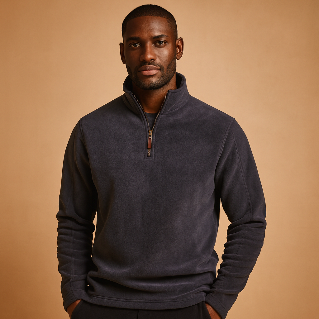 Homme Halbzip-Fleece – Pull plus chaud et plus chaud