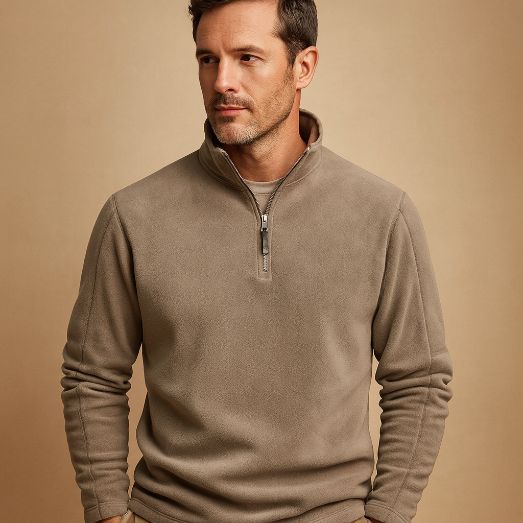 Homme Halbzip-Fleece – Pull plus chaud et plus chaud