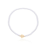 Elora - Flower Clasp Choker Necklace White — made with care and attention to detail.