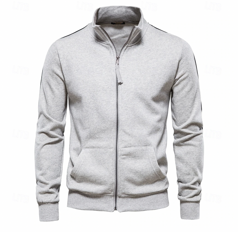 Cardigan zippé pour hommes avec Hoge Kraag – Lichtgewicht &amp; Casual