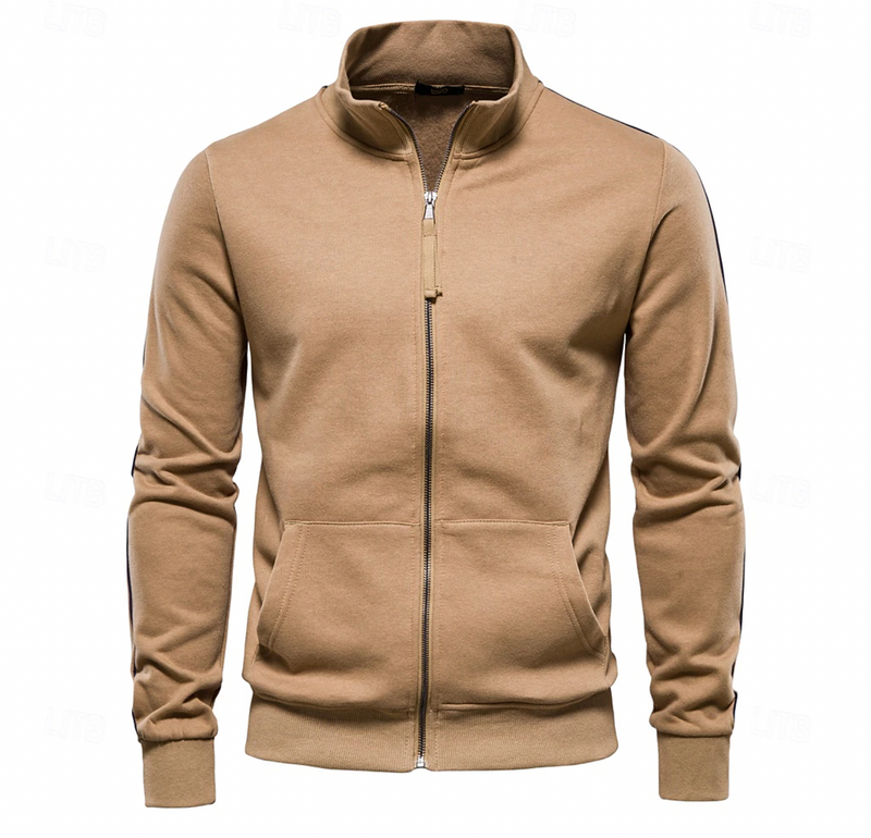 Cardigan zippé pour hommes avec Hoge Kraag – Lichtgewicht &amp; Casual