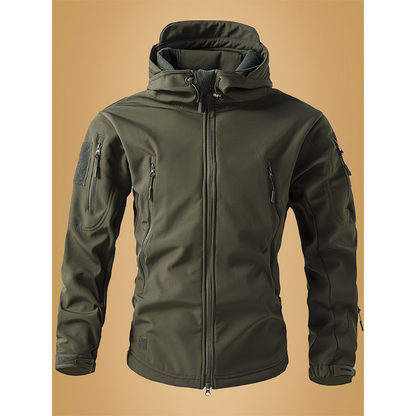 Veste coupe-vent softshell d'hiver pour hommes – Veste d'extérieur chaude et confortable