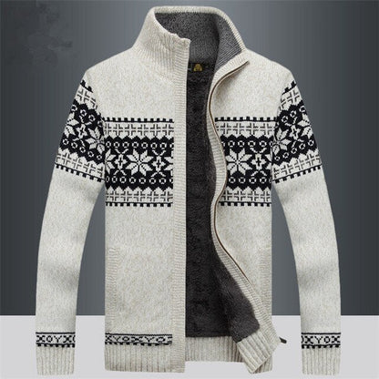 Strickjacke | Hiver | Schneeflocke | Strickjacke zippé | Homme Strickwaren