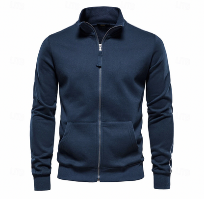 Cardigan zippé pour hommes avec Hoge Kraag – Lichtgewicht &amp; Casual