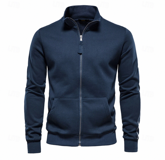 Cardigan zippé pour hommes avec Hoge Kraag – Lichtgewicht &amp; Casual
