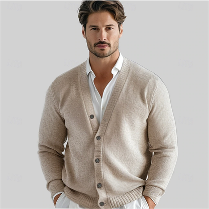 Cardigan boutonné pour hommes avec classique V-Ausschnitt – Bequeme Passform