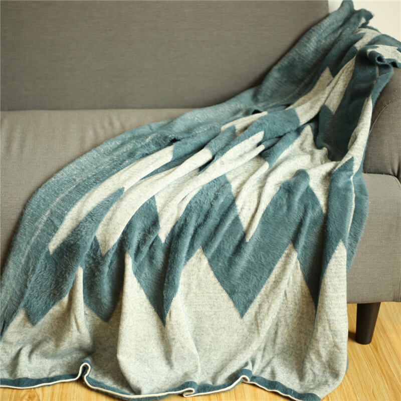 Plaid en fausse fourrure de luxe - Couverture douce et confortable (127 x 152 cm)