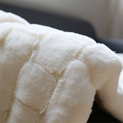 Plaid en fausse fourrure de luxe - Couverture douce et confortable (127 x 152 cm)